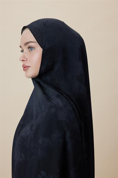GELİNCİK KREP İPEK ŞAL 70*190 CM - ANTRASİT
