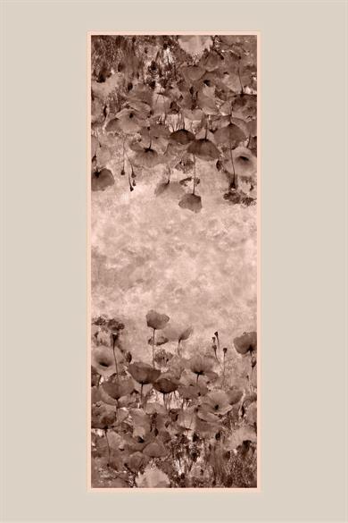 GELİNCİK KREP İPEK ŞAL 70*190 CM - KUM