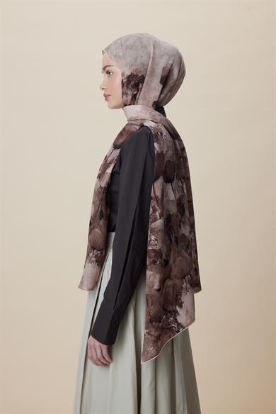 GELİNCİK KREP İPEK ŞAL 70*190 CM - KUM