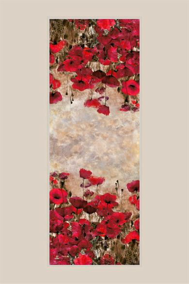 GELİNCİK KREP İPEK ŞAL 70*190 CM - NARÇİÇEĞİ