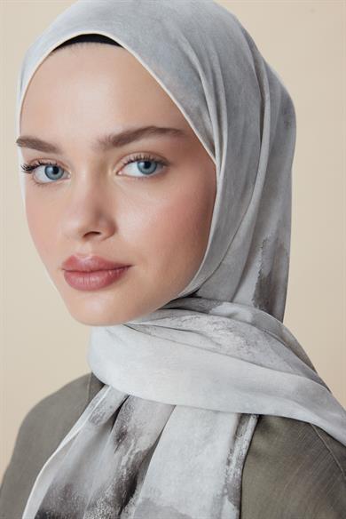 GELİNCİK KREP İPEK ŞAL 70*190 CM - TAŞ