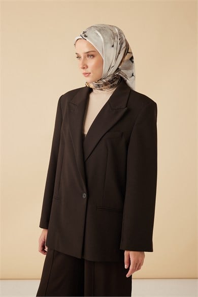 GELİNCİK TİVİL İPEK EŞARP 90*90 CM - BEJ