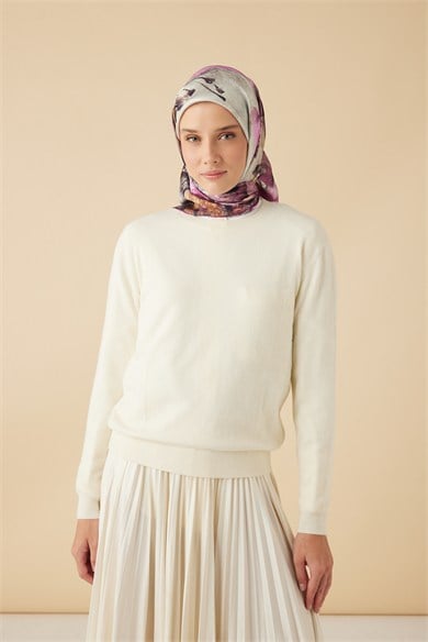 GELİNCİK TİVİL İPEK EŞARP 90*90 CM - FUŞYA