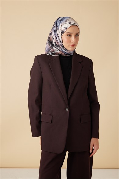 GELİNCİK TİVİL İPEK EŞARP 90*90 CM - PUDRA PEMBE