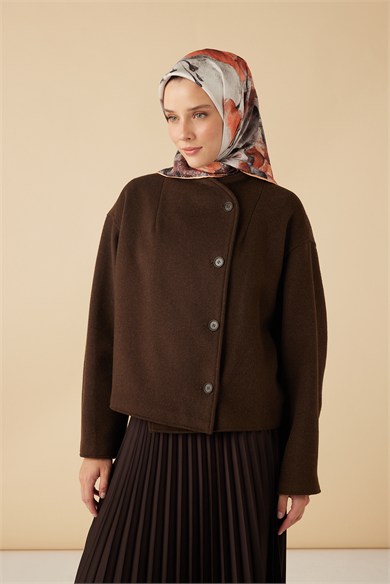 GELİNCİK TİVİL İPEK EŞARP 90*90 CM - TURUNCU