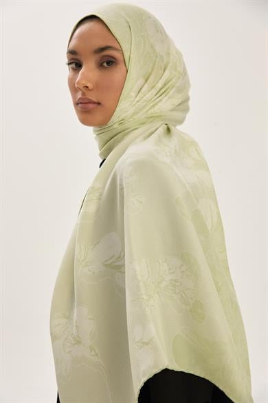 GEM KREP İPEK ŞAL 70*190 CM - YEŞİL