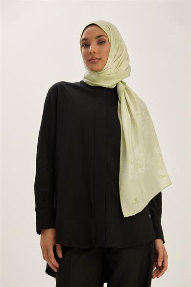 GEM KREP İPEK ŞAL 70*190 CM - YEŞİL