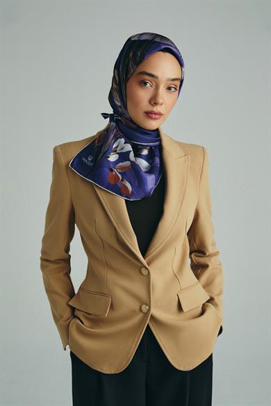 GEM TİVİL İPEK EŞARP 90*90 CM - MOR