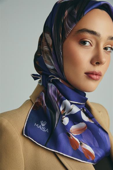 GEM TİVİL İPEK EŞARP 90*90 CM - MOR