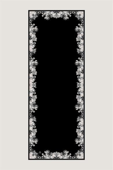 GİNA KREP İPEK ŞAL 70*190 CM - SİYAH
