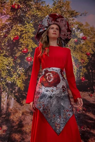 GÖKNAR MULBERRY İPEK EŞARP 90*90 CM - BORDO