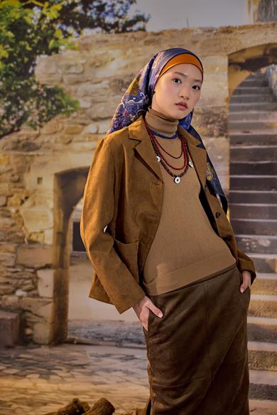 GÖKNAR MULBERRY İPEK EŞARP 90*90 CM - LACİVERT
