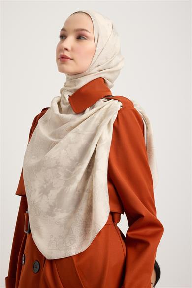 GÜLRUH FLOŞ VİSKON ŞAL 70*190 CM - BEJ