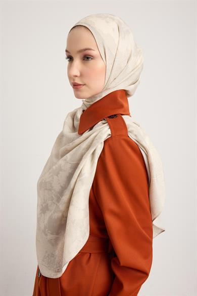 GÜLRUH FLOŞ VİSKON ŞAL 70*190 CM - BEJ