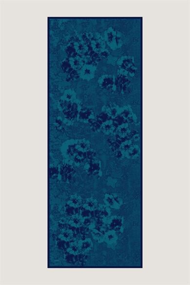 GÜLRUH FLOŞ VİSKON ŞAL 70*190 CM - MAVİ