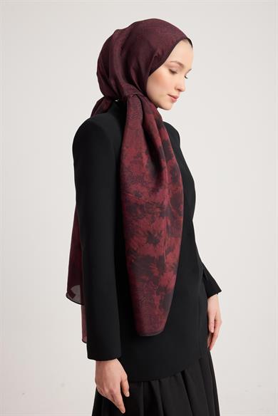 GÜLRUH FLOŞ VİSKON ŞAL 70*190 CM - MÜRDÜM