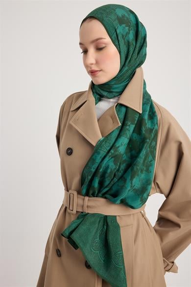 GÜLRUH FLOŞ VİSKON ŞAL 70*190 CM - YEŞİL
