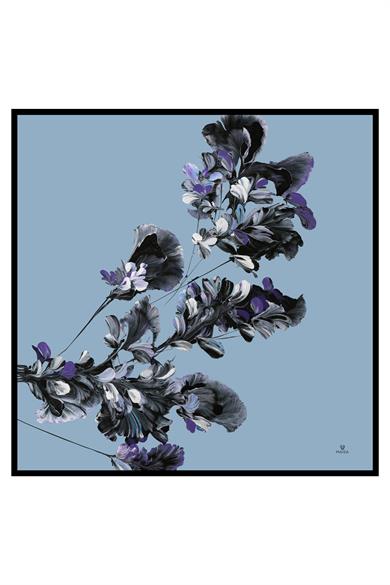 HALE TİVİL İPEK EŞARP 90*90 – AÇIK MAVİ