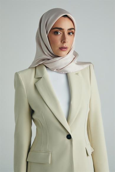 HALE TİVİL İPEK EŞARP 90*90 - AÇIK PEMBE