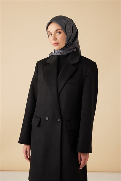 HALE TİVİL İPEK EŞARP 90*90 CM - ORTA GRİ