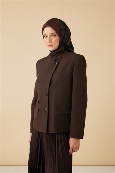 HALE TİVİL İPEK EŞARP 90*90 CM - SİYAH TABA