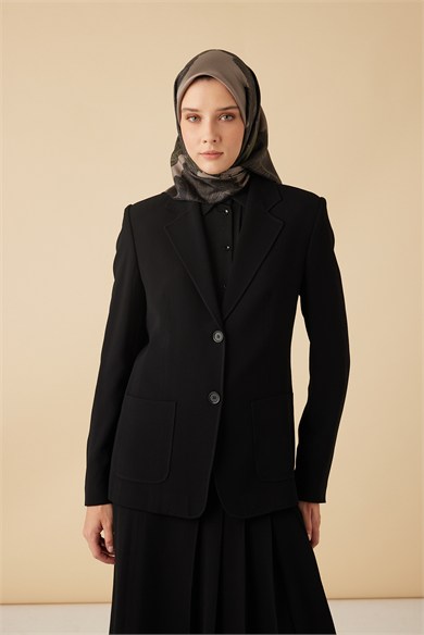 HALE TİVİL İPEK EŞARP 90*90 CM - VİZON HAKİ