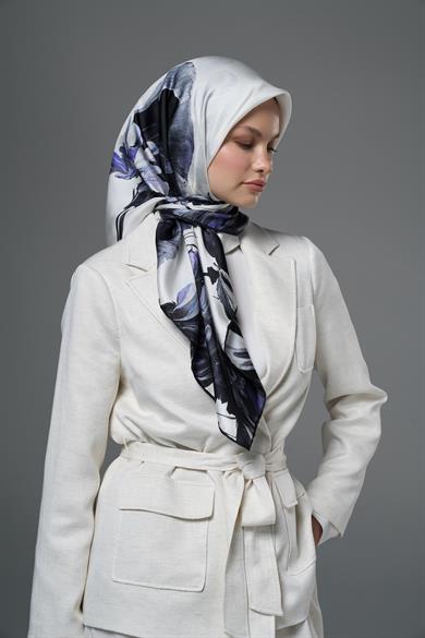 HALE TİVİL İPEK EŞARP 90*90 - EKRU