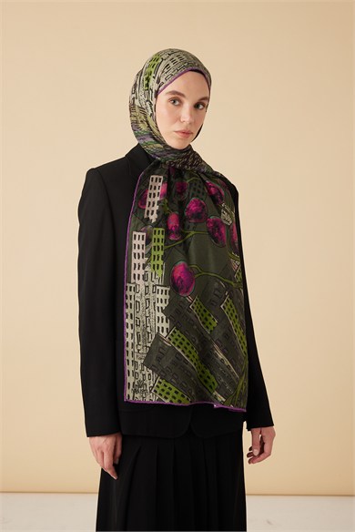 HAYAT YÜN İPEK KAŞMİR ŞAL 70*200 CM - FUŞYA