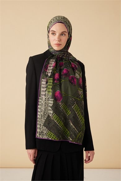 HAYAT YÜN İPEK KAŞMİR ŞAL 70*200 CM - FUŞYA