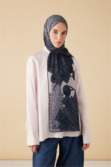 HAYAT YÜN İPEK KAŞMİR ŞAL 70*200 CM - GRİ