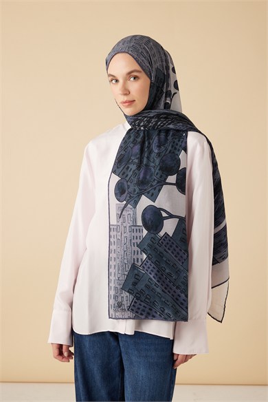 HAYAT YÜN İPEK KAŞMİR ŞAL 70*200 CM - GRİ