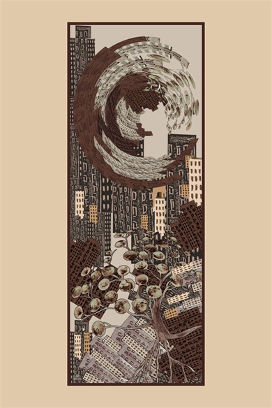 HAYAT YÜN İPEK KAŞMİR ŞAL 70*200 CM - KAHVERENGİ