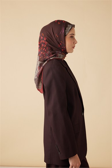 HAYAT YÜN ÜÇGEN ŞAL 140*140/2 CM - BORDO