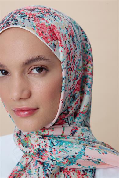 HAZİNE PAMUK İPEK ŞAL 70*190 CM - PEMBE