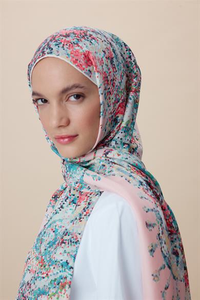 HAZİNE PAMUK İPEK ŞAL 70*190 CM - PEMBE