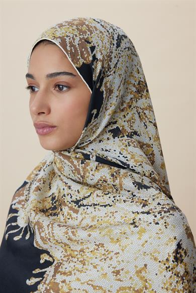 HAZİNE PAMUK İPEK ŞAL 70*190 CM - SİYAH