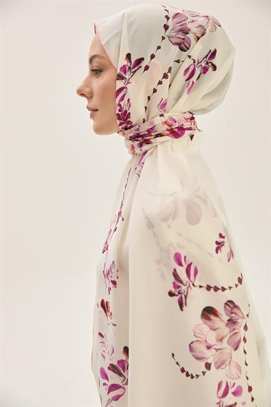 HELYA KREP İPEK ŞAL 70*190 CM - SOMON