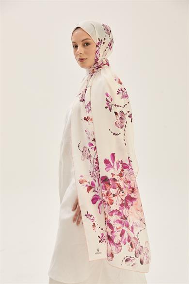 HELYA KREP İPEK ŞAL 70*190 CM - SOMON