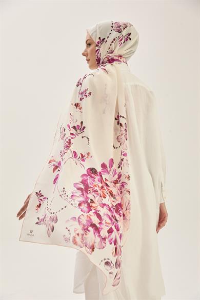 HELYA KREP İPEK ŞAL 70*190 CM - SOMON