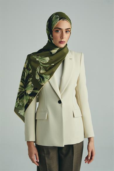 İLAY KREP İPEK ŞAL 70*190 CM - YEŞİL