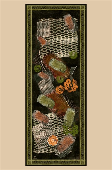 İLMEK YÜN İPEK KAŞMİR ŞAL 70*200 CM - YEŞİL
