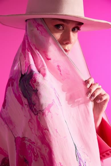 İRİS FLOŞ VİSKON 70*190CM ŞAL - FUŞYA 