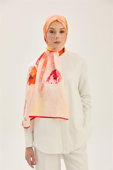 İRİS FLOŞ VİSKON 70*190CM ŞAL - TURUNCU 