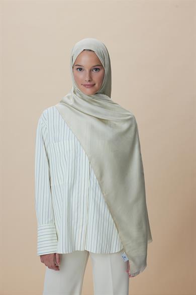 JADE JAKARLI MODAL İPEK ŞAL 70*200 CM - AÇIK BEJ
