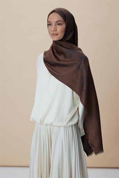 JADE JAKARLI MODAL İPEK ŞAL 70*200 CM - BAKIR