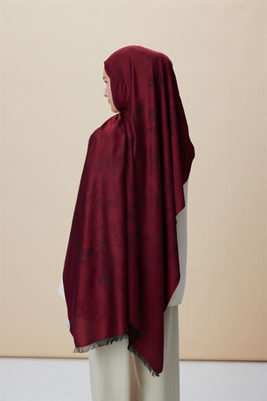 JADE JAKARLI MODAL İPEK ŞAL 70*200 CM - BORDO