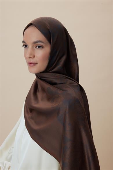 JADE JAKARLI MODAL İPEK ŞAL 70*200 CM - BAKIR