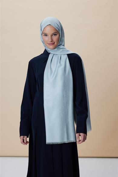 JADE JAKARLI MODAL İPEK ŞAL 70*200 CM - BUZ MAVİ