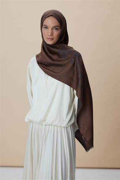 JADE JAKARLI MODAL İPEK ŞAL 70*200 CM - BAKIR