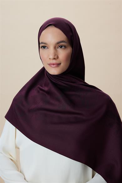 JADE JAKARLI MODAL İPEK ŞAL 70*200 CM - MÜRDÜM